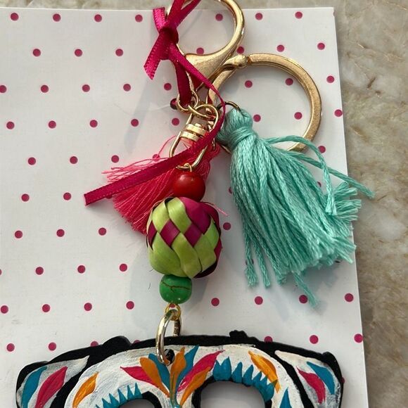 Handmade Day of the Dead Keychain - Picture 2 of 6